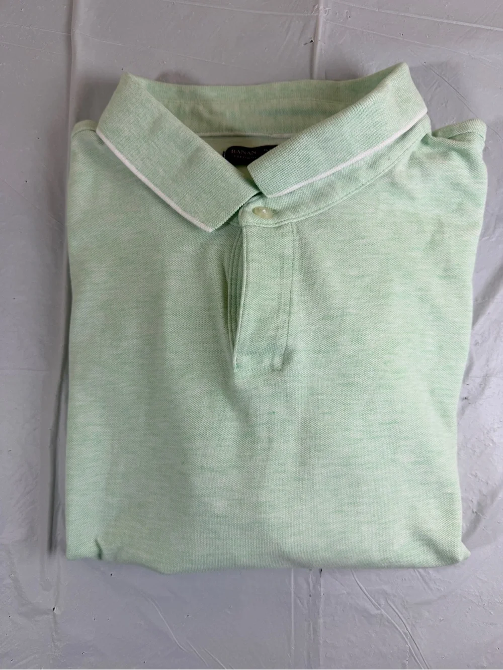 Banana Republic Mint Green Polo with White Piping